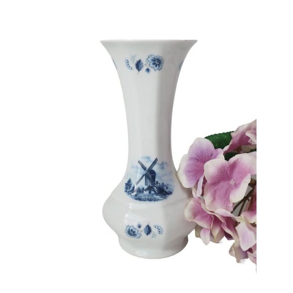 Vintage Delft Blue Vase Holland Delftware - Picture 1 of 7